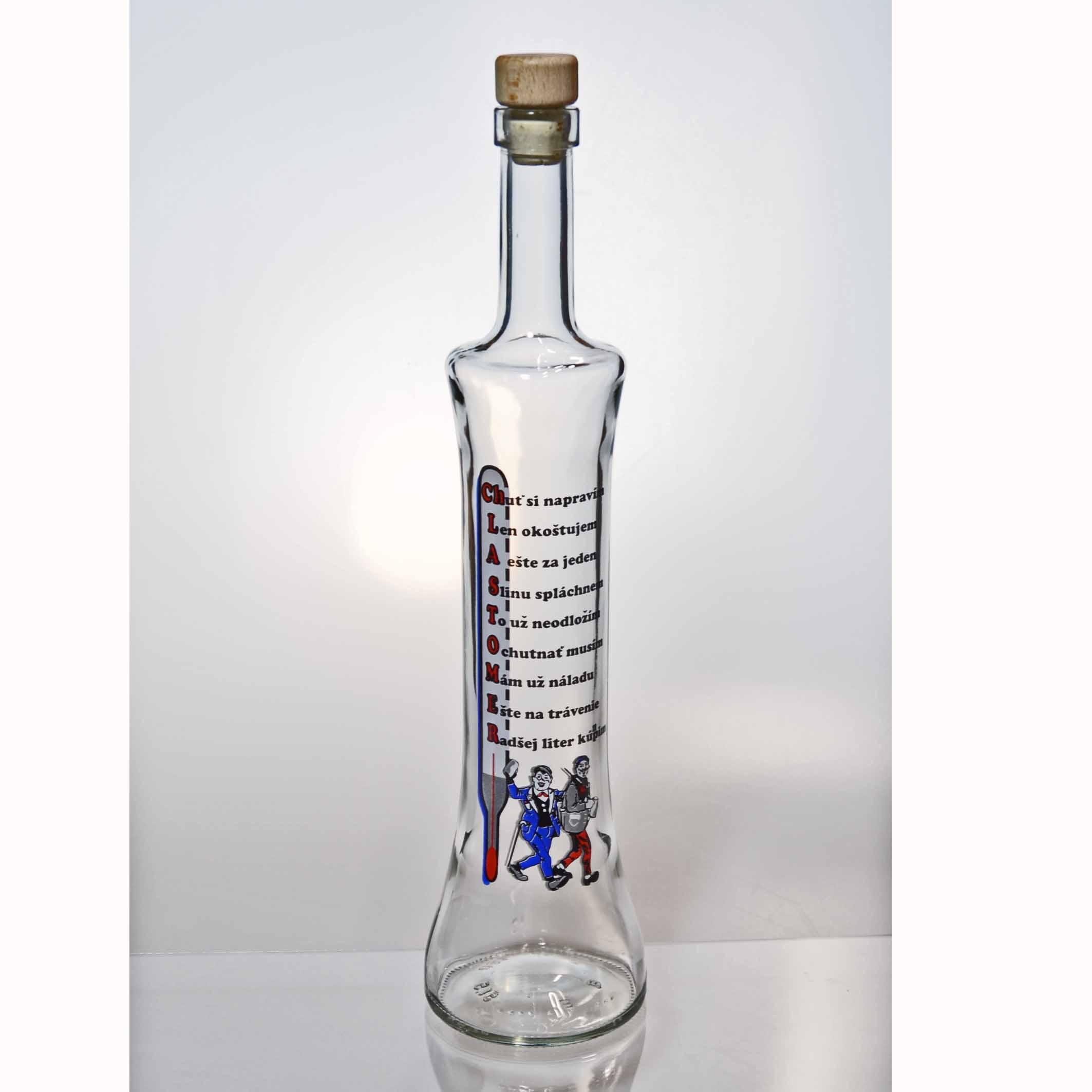 Sklenená fľaša Chlastomer 0,5 L